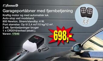 Harald Nyborg Garageportåbner med fjernbetjening tilbud