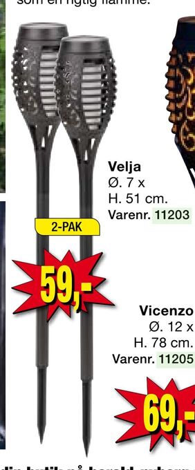 Harald Nyborg Fakkel solcellelampe tilbud