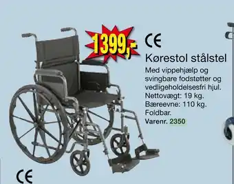 Harald Nyborg Kørestol stålstel tilbud