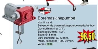 Boremaskinepumpe