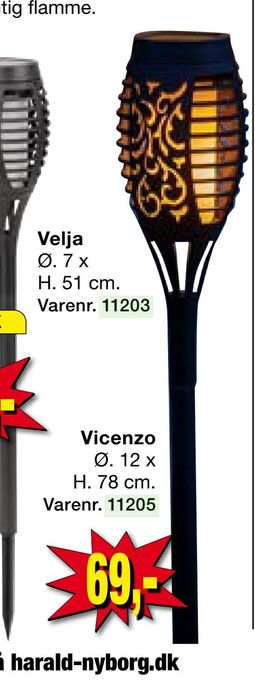 Harald Nyborg Fakkel solcellelampe tilbud