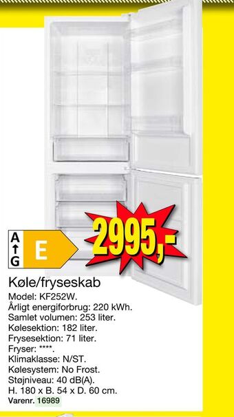 Harald Nyborg Køle/fryseskab tilbud