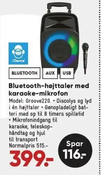 Bilka Bluetooth-højttaler med karaoke-mikrofon tilbud