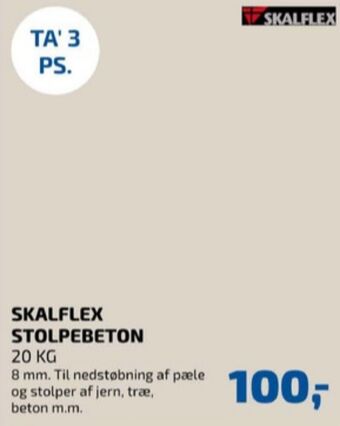 Davidsen Skalflex stolpebeton tilbud