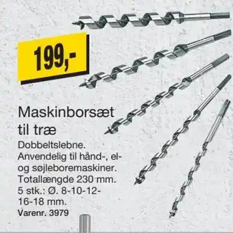 Harald Nyborg Maskinborsæt til Træ tilbud