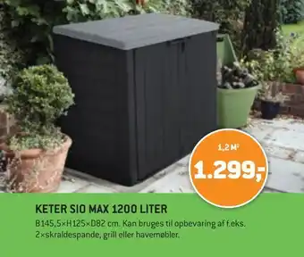 XL-BYG Keter sio max 1200 liter tilbud
