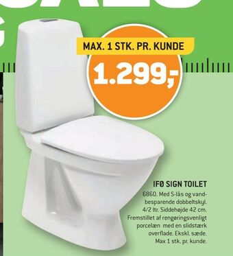 XL-BYG Ifø sign toilet tilbud
