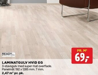 Laminatgulv hvid eg