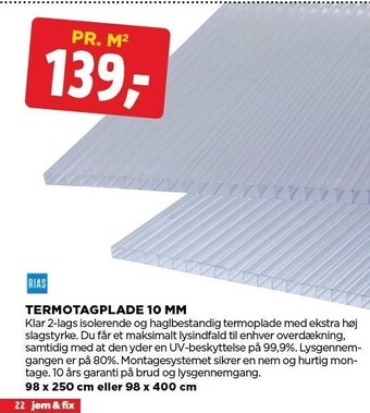 jem & fix Termotagplade 10 mm tilbud