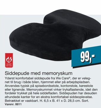 Harald Nyborg Siddepude med Memoryskum tilbud