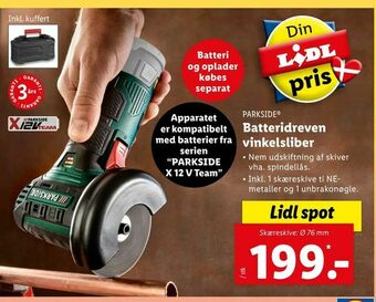 Let-Køb Batteridreven vinkelsliber tilbud