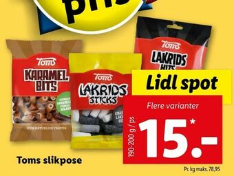 Let-Køb Toms slikpose tilbud