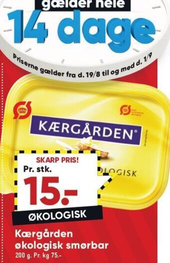 Bilka Kærgården økologisk smørbar tilbud