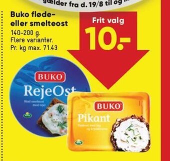 Bilka Buko fløde eller smelteost tilbud