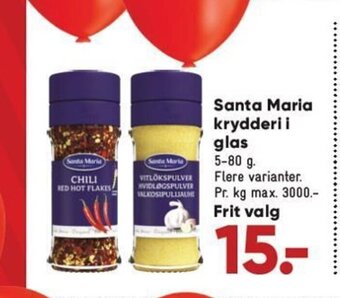 Bilka Santa Maria krydderi i glas tilbud