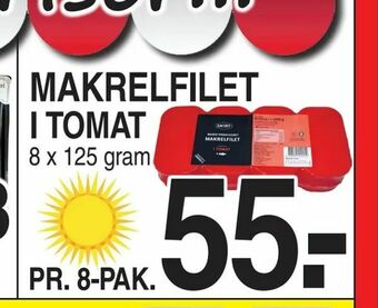 ABC Lavpris Makrelfilet I tomat tilbud
