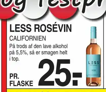 ABC Lavpris Less rosévin tilbud