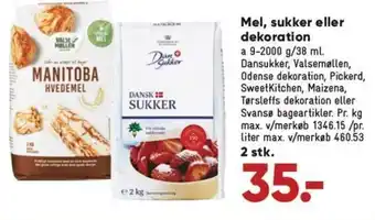 Mel,sukker eller dekoration