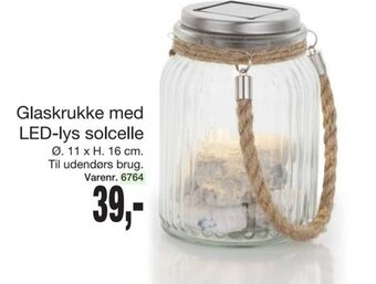 Harald Nyborg Glaskrukke Med LED-Lys Solcelle tilbud