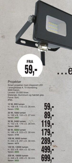 Harald Nyborg Projektør tilbud