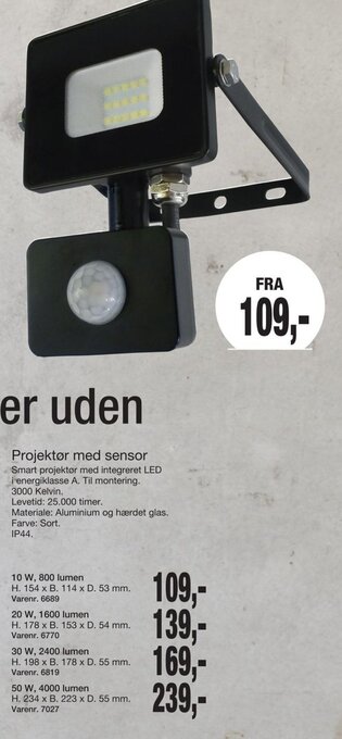 Harald Nyborg Projektør Med Sensor tilbud