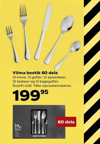 Kvickly Vilma bestik 60 dele tilbud