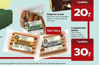 Kvickly Langelænder pølser tilbud
