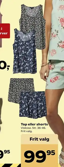 Kvickly Top eller shorts tilbud