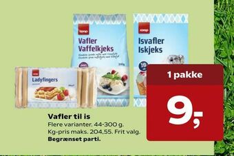 Kvickly Vafler til is tilbud