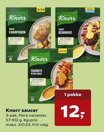 Kvickly Knorr saucer tilbud