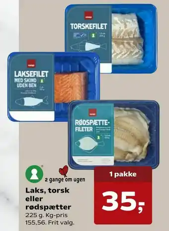 Kvickly Laks, torsk eller rødspætter tilbud