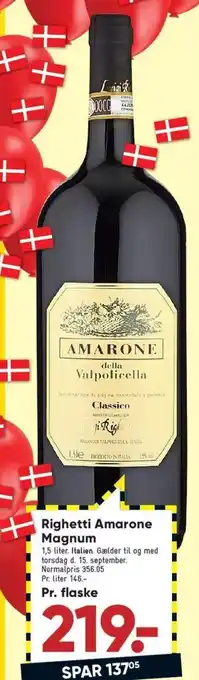 Bilka Righetti Amarone Magnum tilbud