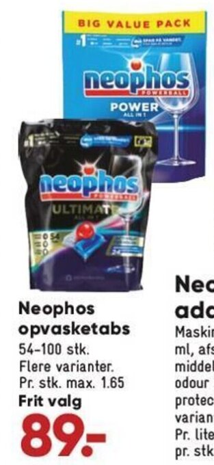 Bilka Neophos opvasketabs tilbud