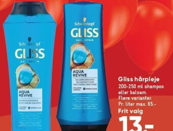 Bilka Gliss hårpleje tilbud