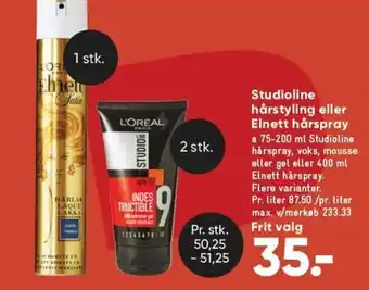 Studioline hårstyling eller Elnett hårspray