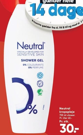 Bilka Neutral kropspleje tilbud