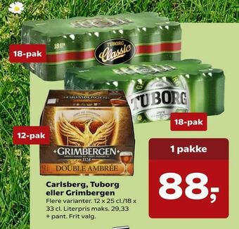 Kvickly Carlsberg, Tuborg eller Grimbergen tilbud