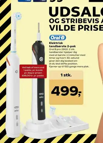 Kvickly Elektrisk tandbørste 2-pak tilbud