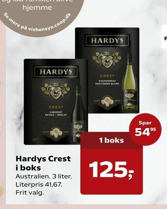 Kvickly Hardys Crest i boks tilbud