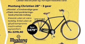 Kvickly Mustang Christian 28" - 3 gear tilbud