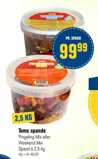 Otto Duborg Toms spande tilbud