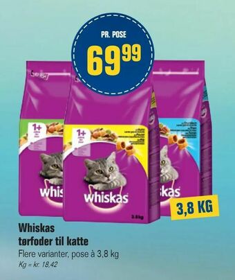 Otto Duborg Whiskas tørfoder til katte tilbud