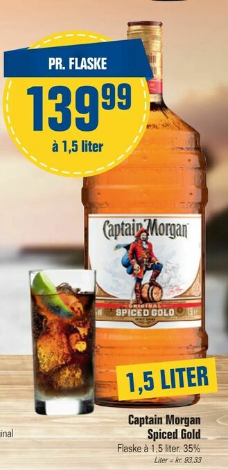 Otto Duborg Captain Morgan Spiced Gold tilbud