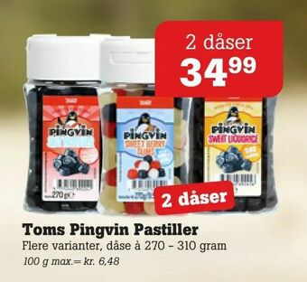 Poetzsch Padborg Toms Pingvin Pastiller tilbud
