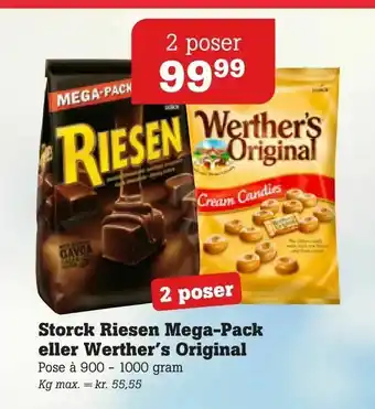 Poetzsch Padborg Storck Riesen Mega-Pack eller Werther's Original tilbud