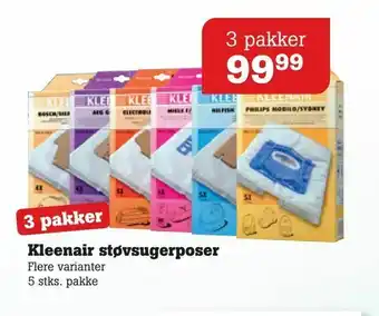 Kleenair støvsugerposer