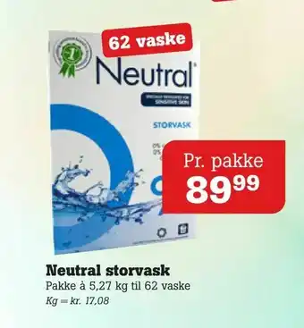 Neutral storvask