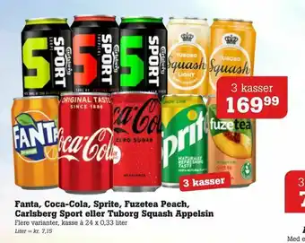 Poetzsch Padborg Fanta, Coca-Cola, Sprite, Fuzetea Peach, Carlsberg Sport eller Tuborg Squash Appelsin tilbud