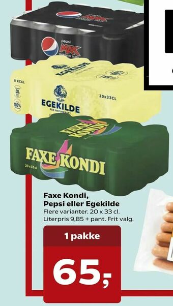 SuperBrugsen Faxe Kondi, Pepsi eller Egekilde tilbud