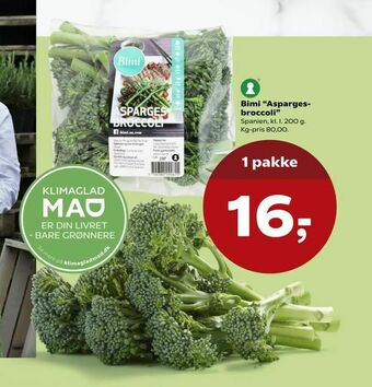 SuperBrugsen Bimi 'Asparges broccoli" tilbud